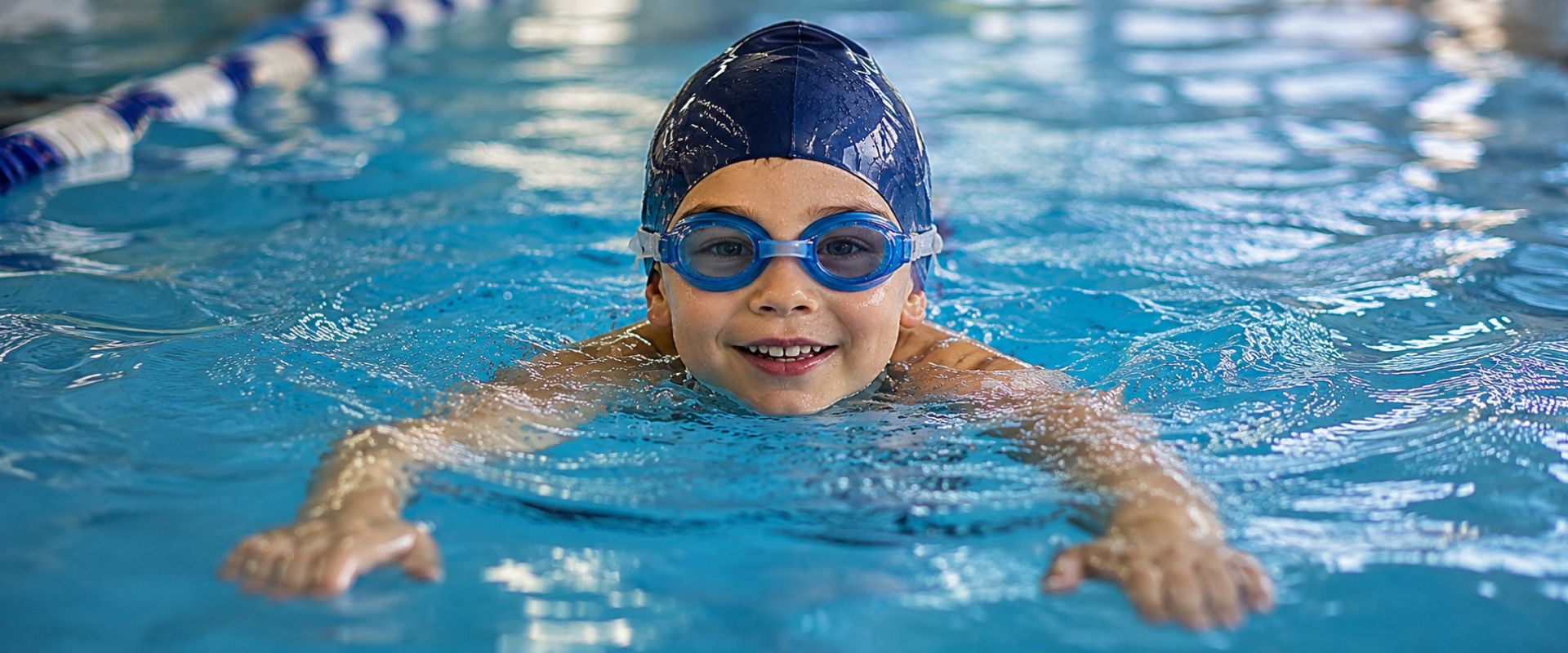 schwimmendes kind